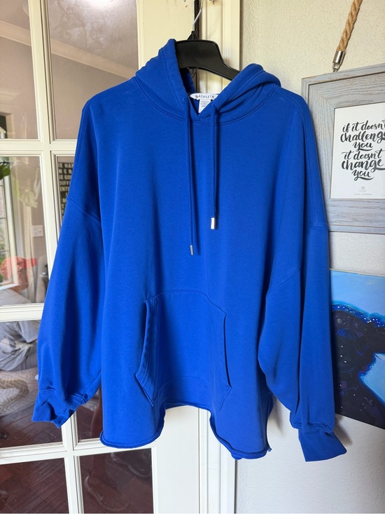 Athleta Tops - Athleta Oversized Cobalt Blue Hoodie L Royal Blue Sweatshirt